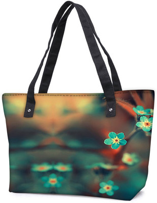

Snoogg Pack Of 2 Blue Serene Cute Flowers Combo Tote Shopping Grocery Bag With Coin Pencil Purse Shoulder Bag(Multicolor, 5 L)