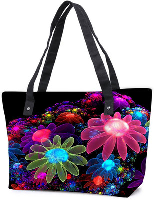 

Snoogg Pack Of 2 Floral Design Combo Tote Shopping Grocery Bag With Coin Pencil Purse Shoulder Bag(Multicolor, 15 L)