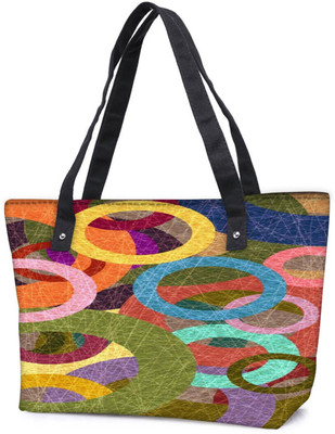 

Snoogg Pack Of 2 Broken Circular 2402 Combo Tote Shopping Grocery Bag With Coin Pencil Purse Shoulder Bag(Multicolor, 15 L)