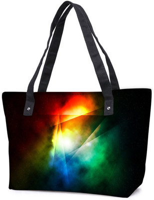 

Snoogg Pack Of 2 Abstract Triangle Design Combo Tote Shopping Grocery Bag With Coin Pencil Purse Shoulder Bag(Multicolor, 5 L)
