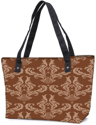 

Snoogg Pack Of 2 Brown Abstract Pattern Combo Tote Shopping Grocery Bag With Coin Pencil Purse Shoulder Bag(Multicolor, 5 L)