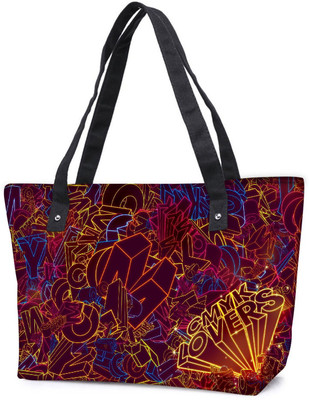 

Snoogg Pack Of 2 Cmyk Lovers Combo Tote Shopping Grocery Bag With Coin Pencil Purse Shoulder Bag(Multicolor, 15 L)