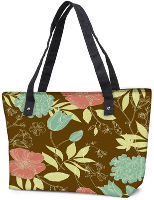 

Snoogg Pack Of 2 Seamless Vintage Flower Pattern Combo Tote Shopping Grocery Bag With Coin Pencil Purse Shoulder Bag(Multicolor, 15 L)