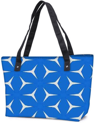 

Snoogg Pack Of 2 White In Blue Pattern Combo Tote Shopping Grocery Bag With Coin Pencil Purse Shoulder Bag(Multicolor, 15 L)