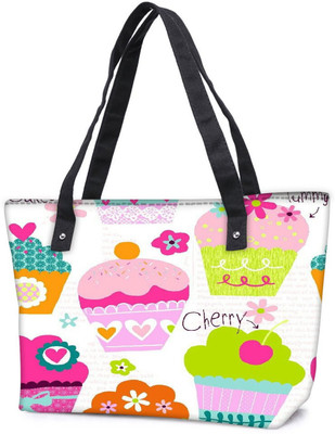 

Snoogg Pack Of 2 Cup Cakes Combo Tote Shopping Grocery Bag With Coin Pencil Purse Shoulder Bag(Multicolor, 15 L)