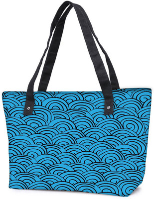 

Snoogg Pack Of 2 Waves Background Combo Tote Shopping Grocery Bag With Coin Pencil Purse Shoulder Bag(Multicolor, 15 L)