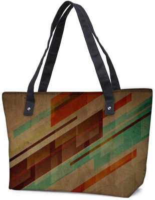 

Snoogg Pack Of 2 Brown Background Design Combo Tote Shopping Grocery Bag With Coin Pencil Purse Shoulder Bag(Multicolor, 5 L)