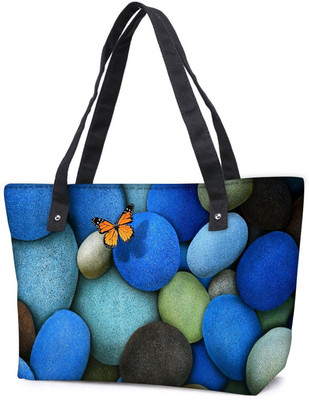 

Snoogg Pack Of 2 Colorful Pebble Stone Combo Tote Shopping Grocery Bag With Coin Pencil Purse Shoulder Bag(Multicolor, 15 L)