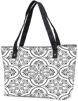 

Snoogg Pack Of 2 Amazed Grey Pattern Combo Tote Shopping Grocery Bag With Coin Pencil Purse Shoulder Bag(Multicolor, 5 L)