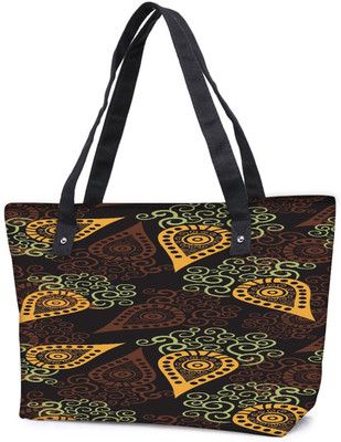 

Snoogg Pack Of 2 Yellow Pattern Combo Tote Shopping Grocery Bag With Coin Pencil Purse Shoulder Bag(Multicolor, 5 L)