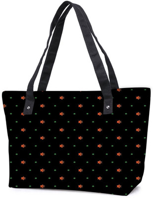 

Snoogg Pack Of 2 Orange Stars Black Pattern Combo Tote Shopping Grocery Bag With Coin Pencil Purse Shoulder Bag(Multicolor, 5 L)