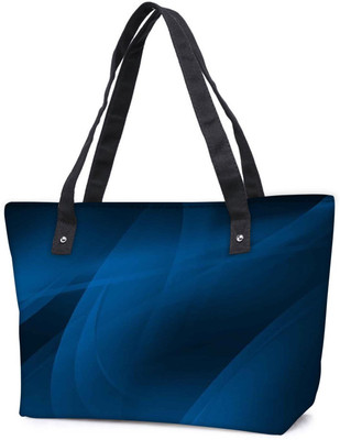 

Snoogg Pack Of 2 Blue Smoke Wave 2436 Combo Tote Shopping Grocery Bag With Coin Pencil Purse Shoulder Bag(Multicolor, 15 L)