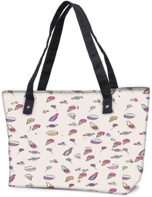 

Snoogg Pack Of 2 Sweet Pattern Combo Tote Shopping Grocery Bag With Coin Pencil Purse Shoulder Bag(Multicolor, 5 L)