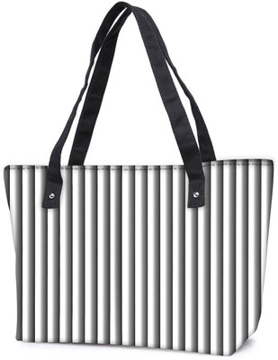 

Snoogg Pack Of 2 Grey Vertical Lines Abstract Combo Tote Shopping Grocery Bag With Coin Pencil Purse Shoulder Bag(Multicolor, 5 L)