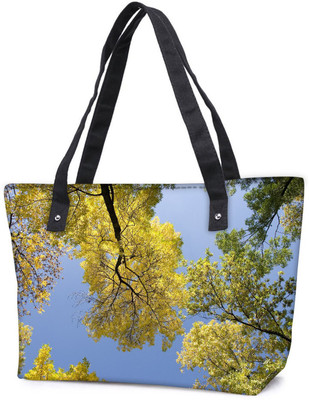 

Snoogg Pack Of 2 Autumn Trees Against The Sky Combo Tote Shopping Grocery Bag With Coin Pencil Purse Shoulder Bag(Multicolor, 5 L)