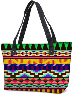 

Snoogg Pack Of 2 Aztec Big Flow Combo Tote Shopping Grocery Bag With Coin Pencil Purse Shoulder Bag(Multicolor, 15 L)