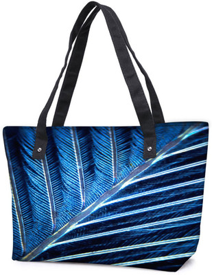 

Snoogg Pack Of 2 Feather Combo Tote Shopping Grocery Bag With Coin Pencil Purse Shoulder Bag(Multicolor, 15 L)