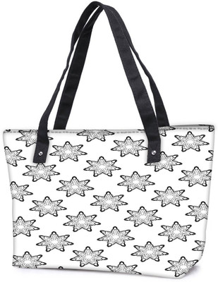 

Snoogg Pack Of 2 Grey Stars Combo Tote Shopping Grocery Bag With Coin Pencil Purse Shoulder Bag(Multicolor, 15 L)