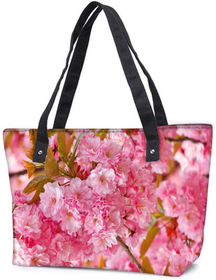

Snoogg Pack Of 2 Unique Flowers Combo Tote Shopping Grocery Bag With Coin Pencil Purse Shoulder Bag(Multicolor, 15 L)