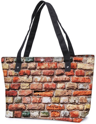 

Snoogg Pack Of 2 Colorful Brick Wall Combo Tote Shopping Grocery Bag With Coin Pencil Purse Shoulder Bag(Multicolor, 15 L)