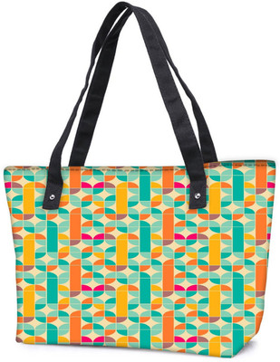 

Snoogg Pack Of 2 Abstract Pattern Blue And Yellow Combo Tote Shopping Grocery Bag With Coin Pencil Purse Shoulder Bag(Multicolor, 15 L)