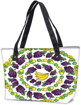 

Snoogg Pack Of 2 Multiple Fruits Combo Tote Shopping Grocery Bag With Coin Pencil Purse Shoulder Bag(Multicolor, 5 L)