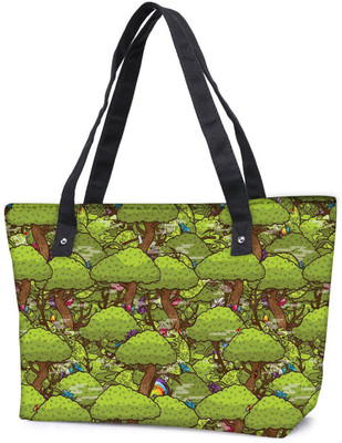 

Snoogg Pack Of 2 Trees Digital Abstract Combo Tote Shopping Grocery Bag With Coin Pencil Purse Shoulder Bag(Multicolor, 15 L)