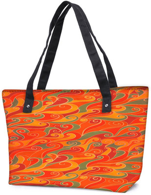 

Snoogg Pack Of 2 Ornage Pattern Combo Tote Shopping Grocery Bag With Coin Pencil Purse Shoulder Bag(Multicolor, 5 L)