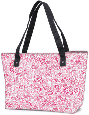 

Snoogg Pack Of 2 Pink Pattern Leaves Combo Tote Shopping Grocery Bag With Coin Pencil Purse Shoulder Bag(Multicolor, 15 L)