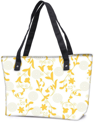 

Snoogg Pack Of 2 Yellow Leaves Combo Tote Shopping Grocery Bag With Coin Pencil Purse Shoulder Bag(Multicolor, 5 L)