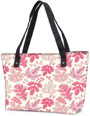 

Snoogg Pack Of 2 Red Leaves Combo Tote Shopping Grocery Bag With Coin Pencil Purse Shoulder Bag(Multicolor, 5 L)