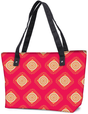 

Snoogg Pack Of 2 Abstract Yellow Pink Pattern Combo Tote Shopping Grocery Bag With Coin Pencil Purse Shoulder Bag(Multicolor, 15 L)