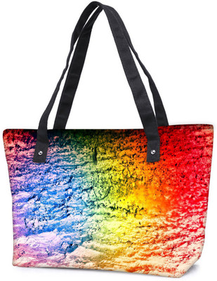 

Snoogg Pack Of 2 Colorful Concrete Abstract Combo Tote Shopping Grocery Bag With Coin Pencil Purse Shoulder Bag(Multicolor, 15 L)