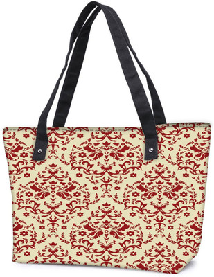 

Snoogg Pack Of 2 Red Cream Pattern Combo Tote Shopping Grocery Bag With Coin Pencil Purse Shoulder Bag(Multicolor, 5 L)