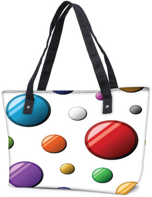 

Snoogg Pack Of 2 Colorful Bubbles Combo Tote Shopping Grocery Bag With Coin Pencil Purse Shoulder Bag(Multicolor, 5 L)
