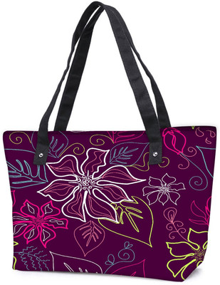

Snoogg Pack Of 2 Seamless Aloha Pattern Combo Tote Shopping Grocery Bag With Coin Pencil Purse Shoulder Bag(Multicolor, 15 L)