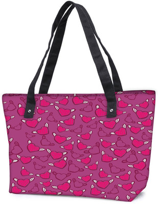 

Snoogg Pack Of 2 Angel Of Hearts Combo Tote Shopping Grocery Bag With Coin Pencil Purse Shoulder Bag(Multicolor, 15 L)