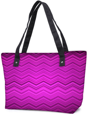 

Snoogg Pack Of 2 Purple Wave Pattern 2426 Combo Tote Shopping Grocery Bag With Coin Pencil Purse Shoulder Bag(Multicolor, 5 L)