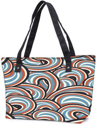

Snoogg Pack Of 2 Mixed Color Pattern Combo Tote Shopping Grocery Bag With Coin Pencil Purse Shoulder Bag(Multicolor, 15 L)