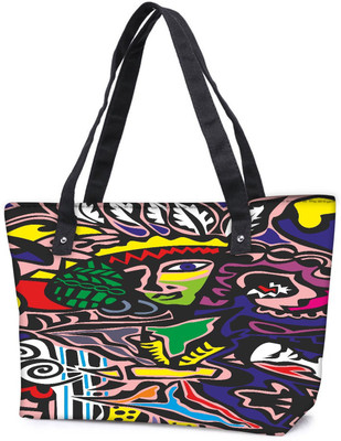 

Snoogg Pack Of 2 Junglee Girl Combo Tote Shopping Grocery Bag With Coin Pencil Purse Shoulder Bag(Multicolor, 15 L)
