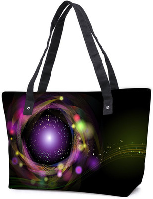 

Snoogg Pack Of 2 Sparkling Circle Design Combo Tote Shopping Grocery Bag With Coin Pencil Purse Shoulder Bag(Multicolor, 15 L)