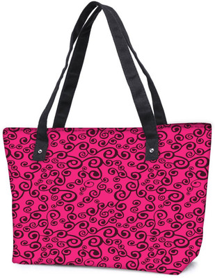 

Snoogg Pack Of 2 Abstract Pink Pattern Combo Tote Shopping Grocery Bag With Coin Pencil Purse Shoulder Bag(Multicolor, 5 L)