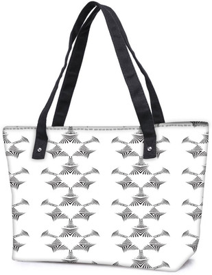 

Snoogg Pack Of 2 Small Robot White Combo Tote Shopping Grocery Bag With Coin Pencil Purse Shoulder Bag(Multicolor, 5 L)