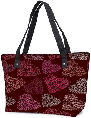

Snoogg Pack Of 2 Multicolor Hearts Combo Tote Shopping Grocery Bag With Coin Pencil Purse Shoulder Bag(Multicolor, 15 L)