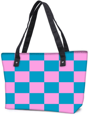 

Snoogg Pack Of 2 Checkered Pattern 2447 Combo Tote Shopping Grocery Bag With Coin Pencil Purse Shoulder Bag(Multicolor, 5 L)