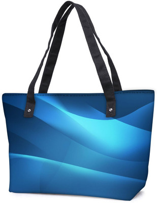 

Snoogg Pack Of 2 Blue Waves Pattern Combo Tote Shopping Grocery Bag With Coin Pencil Purse Shoulder Bag(Multicolor, 5 L)
