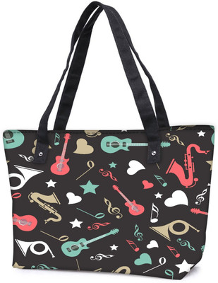

Snoogg Pack Of 2 Colorful Instruments Combo Tote Shopping Grocery Bag With Coin Pencil Purse Shoulder Bag(Multicolor, 15 L)
