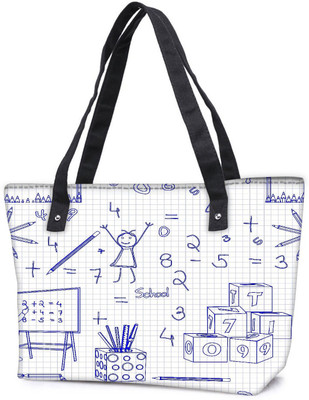 

Snoogg Pack Of 2 Mathematics Combo Tote Shopping Grocery Bag With Coin Pencil Purse Shoulder Bag(Multicolor, 5 L)