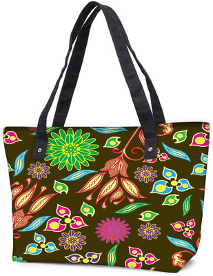 

Snoogg Pack Of 2 Multicolor Petals Combo Tote Shopping Grocery Bag With Coin Pencil Purse Shoulder Bag(Multicolor, 15 L)