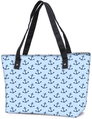 

Snoogg Pack Of 2 Blue Anchor Combo Tote Shopping Grocery Bag With Coin Pencil Purse Shoulder Bag(Multicolor, 15 L)